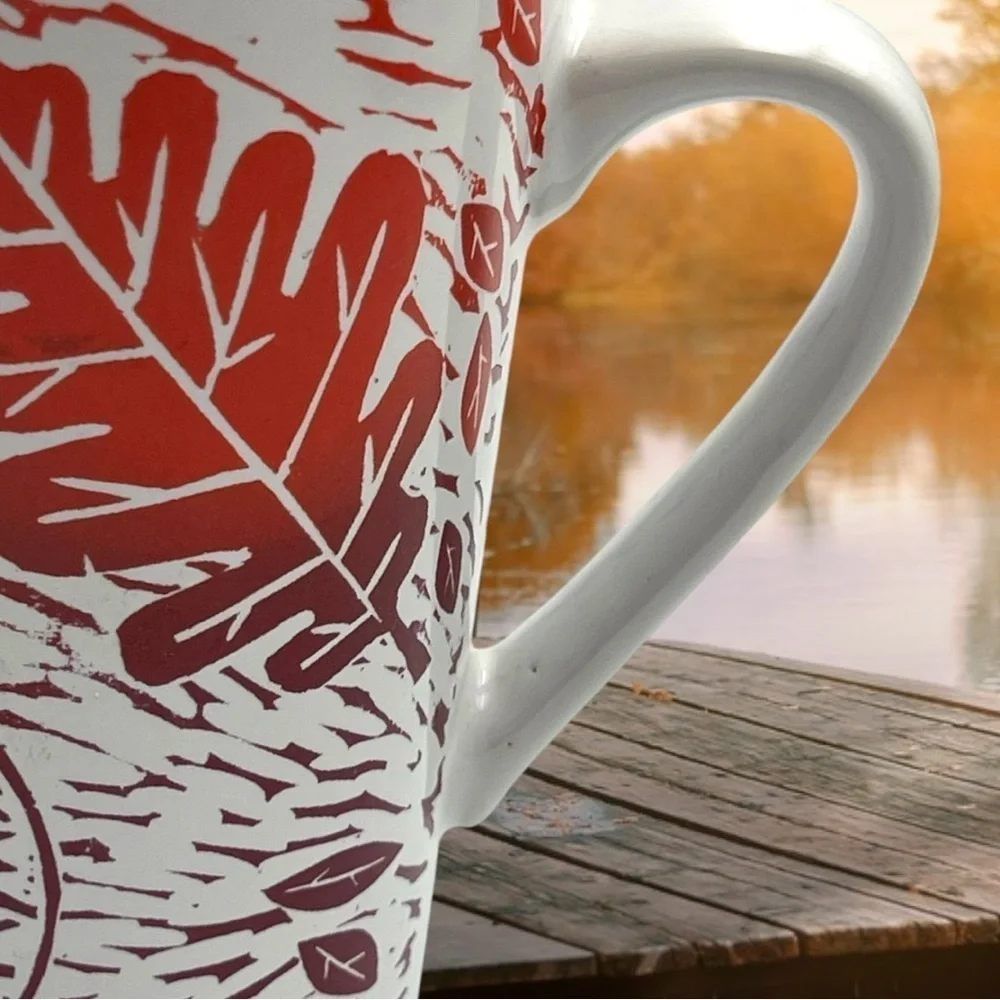 Starbucks Set of 2 Autumn Leaves 1loz Coffee Mugs Fall Leaves Cup Warm Ombre